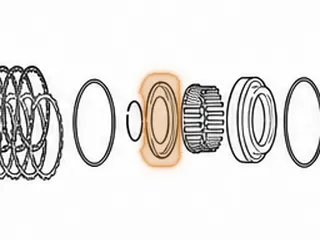 Piston/Retainer, EC8 Low Clutch Spring Retainer (Bonded) 1999-Up — Part # 23984E