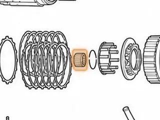 Caged Needle Bearing, EC8 Output Shaft To Transfer Drum (1.015” Wide)(1.410”OD) (18 Needles) 1987-Up — Part # 23268