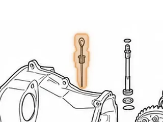 Dipstick, EC8 (In Bell Housing)(9 5/8” Overall Length) 1987-Up — Part # 23493-1A