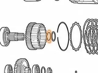 Snap Ring, EC8 Holds Drive Gear To Shaft (4x4) 1987-Up — Part # 23895A