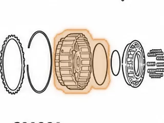 Drum, EC8 High Clutch (24 Teeth Steels) 38 Teeth Reverse Clutch Hub 1995-98 — Part # 93555B