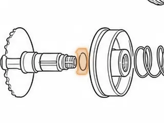 Snap Ring, RE0F09A/F09B Holds The Steel Ball Pulley Guides InThe Primary Pulley (.091”Thick)(2.043”OD) 2003-Up — Part # 203861A