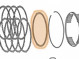 Steel, RE0F09A/F09B Reverse Clutch (.073”)(3 Teeth)(6 7/16”ID)(Dished) 2003-Up — Part # 203131A