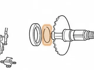 Snap Ring, RE0F09A/F09B Holds Bearing # 236 To The Primary Pulley Shaft (Hidden) (.078”Thick)(2.685”OD) 2003-Up — Part # 203872A