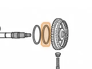 Bearing W/Races, RE0F10J Converter Reactor To Drum (Rear)(.102”Thick)(4.125”OD) (34 Needles) 2014-Up — Part # 343210D
