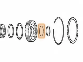 Snap Ring, RL4F03A Holds Overrun Hub To Rear Ring Gear — Part # 83889A