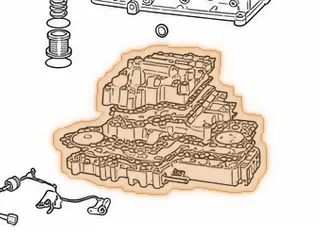 Gasket, RE4F04A/RE4F04V/4F20E Accumulator Body (Upper Section Of The Valve Body Assembly) Lower Gasket — Part # 83322BB