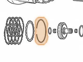 Snap Ring, RL4F03A Holds High Clutch Pressure Plate In — Part # 83878A