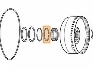 End Cap Washer, RE5RO5A 3rd Sprag (Brass)(2.325”OD)(1.835”ID) 2002-Up — Part # 173212A
