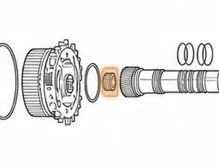 Bushing, RE5RO5A Forward Sun Gear Shaft (Front)(.545”Wide)(1.275”ID)(W/Dimples) 2002-Up — Part # 173052AA