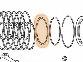 Steel, RE5RO5A Reverse Clutch (Dished)(.047”Thick)(4 Teeth)(5.945”ID) 2002-Up — Part # 173131AA