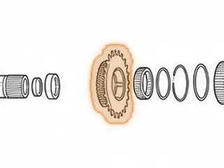 Sun Gear, RE5RO5A Rear Planet (61 Teeth)(3.700”OD Gear)(W/Outer Sprag Race) 2002-Up — Part # 173614B