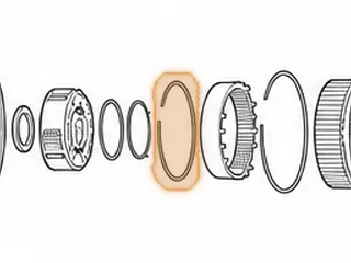 Retainer Ring, RE5RO5A Holds Forward Planet Ring Gear To The Steel Rear Planet (5.190”OD) (Tin W/15 Holes) 2002-Up — Part # 173881B