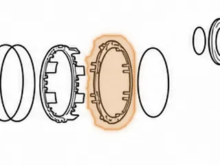 Spring Retainer, RE7R01A B1 Brake Clutch (16 Sprags)(8 Slots) (7 11/16”OD)(6 7/16”ID) (.725”Tall) 2008-Up — Part # 283971A