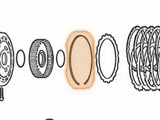 Snap Ring, RE7R01A B2 Brake Clutch (Top)(6 1/4”OD)(5 7/8”ID) (.071”Thk) 2008-Up — Part # 283885A