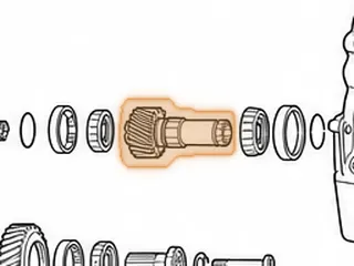 Pinion, RL3F01A/RN3F01A (Output Shaft) 20 Teeth (2.400”OD Of Gear) — Part # 43730DA