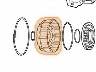 Drum, RL4F02A/RE4F02A High Clutch (24 Teeth Steels) 38 Teeth Reverse Clutch Hub — Part # 93555A