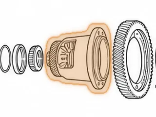 Housing, RL4F02A/RE4F02A Differential (With 2 Bearings) With Limited Slip — Part # 93716D