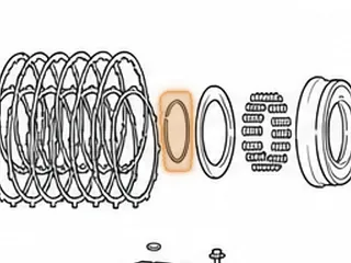 Snap Ring, RL4F02A/RE4F02A Holds Low Clutch Retainer In Low Drum — Part # 93877