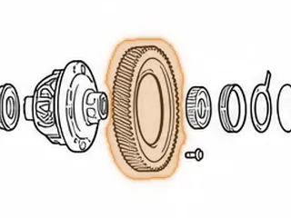 Differential Ring Gear, SP5A (73 Teeth, 3 Groove, 1 In Center & 1 On Each Edge) 2009-10 — Part # 180720C