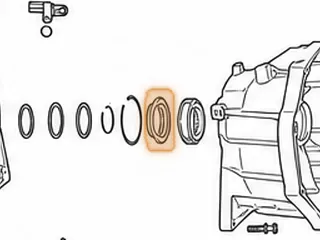 Oil Deflector, A750 (4X4) Output Shaft To Ball Bearing # 271 (Metal)(2.660”OD, 1.740”ID) (W/Bonded Edge) 2003-Up — Part # 117698A