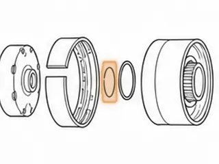 Snap Ring, A727/A518/A618 Holds Reverse Drum To Output Shaft Support — Part # 22890