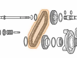 Chain, 125C Drive (Wide)(With D Type Pins) 1984-Up — Part # 84700