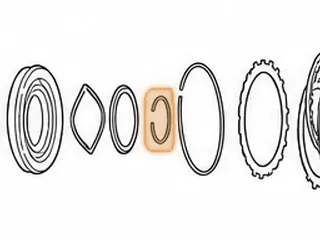 Snap Ring, 125/125C Holds Low/Reverse Clutch Housing Retainer in (Spiral) 1993-Up — Part # 64884A