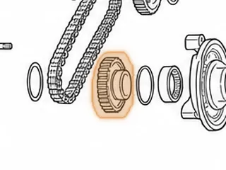 Sprocket, 125C Driven (32 Teeth) (Wide .780” Thick) 1984-Up — Part # 64706E