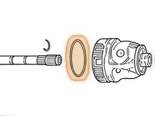 Snap Ring, 125/125C Holds Pinion Pins to Differential Housing (Spiral)(Use 76874A) — Part # 64888