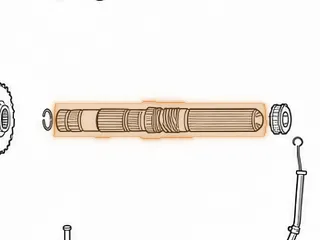 Shaft, 200 Output (2nd Design) 16 Teeth Governor Gear 1977-78 (Uses A Metal Speed-O Gear) (16 1/4” Long) — Part # 54678A