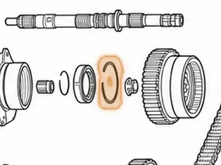 Snap Ring, 325/325-4L Holds Bearing to Drive Sprocket Support 1979-85 — Part # 54898D