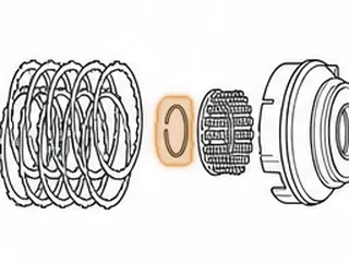 Snap Ring, 250/250C/350/350C Holds Reverse Clutch Retainer to Case 1969-86 — Part # 44893