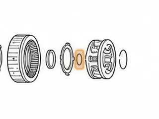 Snap Ring, 250/250C/350/350C Holds Front Planet to Output Shaft 1969-86 — Part # 44894