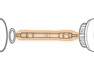 Input Shaft, 250/350 (Teflon Ring Type) 1977-79 — Part # 44670B
