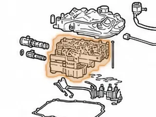 Valve Body, TR580 (6 Solenoids & Internal Harness)(9 Bolts To Bell Housing) 2010-Up — Part # 163740A