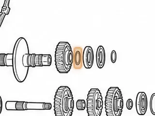 Shim, TR580 Secondary Drive Transfer Gear To Bearing (1.950”OD)(1.583”ID) 2010-Up — Part # 163284A