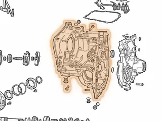 Bell Housing, TR580 (15 Bolts To Case)(8 Holes For Valve Body Cover) — Part # 163750A