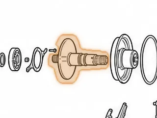 Primary Pulley Half, TR580 (Front)(8 5/8”Long)(6.092”OD)(2 Sets Threads & 2 Splines) 2010-Up — Part # 163705A