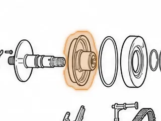 Primary Pulley Half, TR580 (Rear)(7”OD)(3.140”Tall Splined Inside) 2010-Up — Part # 163707A