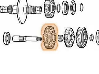 Gear, TR580 Driven Transfer (52 Teeth)(.907”Wide)(8 Holes) (Splined ID)(5.705”OD) 2010-Up — Part # 163712A
