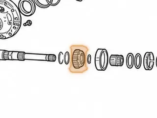 Bearing, TR580 Pinion Tapered (Front)(16 Rollers)(1.415”ID)(Cast # KOYOST3680) 2010-Up — Part # 163274A