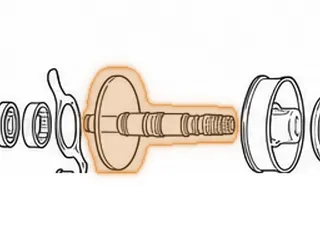 Secondary Pulley, TR690 Stationary (11 1/4”Long)(6 3/4”OD)(Threaded Right Hand On Each End) 2009-Up — Part # 353708A