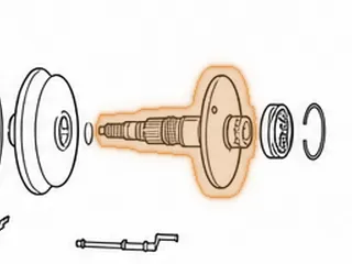 Primary Pulley Half, TR690 Stationary (10 1/16”Long)(6 1/2”OD)(2 Sets Splines) 2009-Up — Part # 353705A