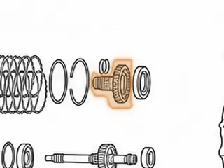 Hub, TR690 Input Clutch (24 Teeth)(3.340”Long)(8 Round Holes)(21 Splines)(3 Sets 7) 2009-Up — Part # 353574A