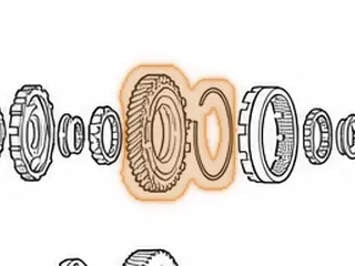 Gear, U241/U250 Driven Transfer With Outer Bearing Races (51 Teeth, 1 Groove) (Uses Ball Bearing # 167281DA) 1999-Up — Part # 167712DA