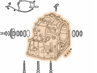 Case, U341E (Cast # U341 Next To Dipstick) 19 Bolt Pan (14 Bolts To Bell) 1999-Up — Part # 127760AB