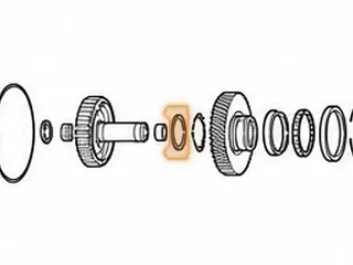 Nut, U340E/U341E/U341F Output Drive Gear To Output Planet (9 Notches) 1999-Up — Part # 127795A
