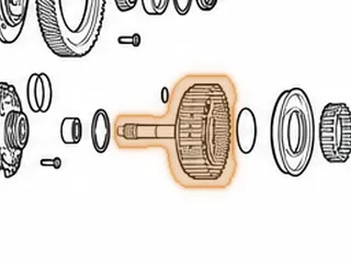 Drum W/Shaft, U340E/U341E/U341F Forward Clutch (4 Clutch) (26 Spline Shaft) 1999-Up — Part # 127554A