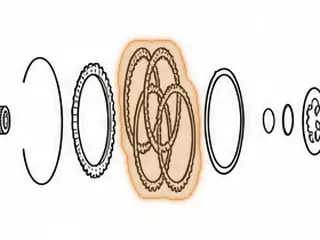 Friction, VT25-E Forward Clutch (.060”)(36 Internal Teeth)(6 1/8”OD)(1 Sided Friction) 2002-Up — Part # 205108A